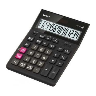 Калькулятор 14 разрядов GR-14 155х209х34 мм (394705) черный CASIO {Россия}