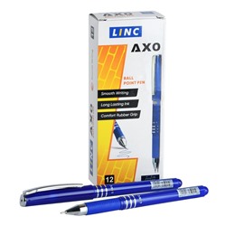 Ручка шар. LINC "Axo" (2592F, 102330) синяя, 0.7мм, цвет корпуса - ассорти, грип