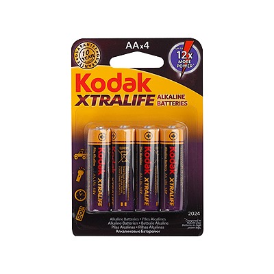 Батарейка LR6 "Kodak XTRALIFE", алкалиновая, на блистере BL4