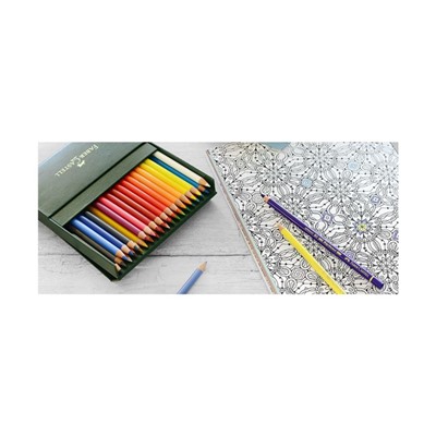 Карандаши художественные набор Faber-Castell Polychromos® 36 цветов, в коробке из искусственной кожи