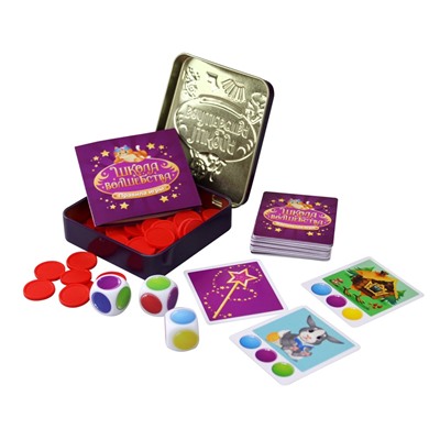 Игра настольная "Школа волшебства" (03559) в жестяной коробочке "Десятое королевство"