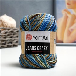 Пряжа "Jeans crazy" 55% хлопок, 45% акрил 160м/50гр (7202  принт)