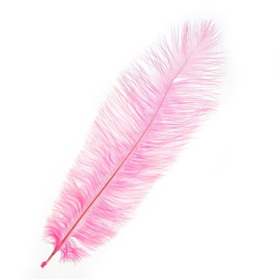 Перо для декора, размер: 30-35 см, цвет розовый