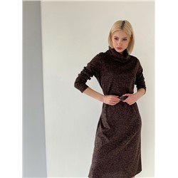 2953 Платье-свитер в цвете чёрный меланж