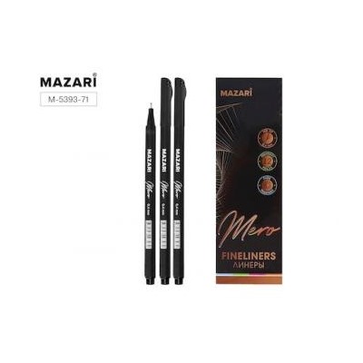 Линер 0.4 мм "MERO" черный M-5393-71 Mazari {Китай}