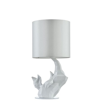 Настольная лампа Nashorn 1x40Вт E14 белый 24x24x48,5см