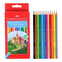 Карандаши 12 цветов Faber-Castell ECO «Замок» 1201 7/2.8 мм, шестигранный корпус, без точилки