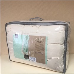 Одеяло "Лайт" микрофибра 150г/кв.м чемодан 172*205 (диз.: Беж) с наполнителем "силиконизированное волокно"