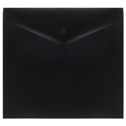 Папка с кнопкой А5+ СТАММ непрозрачная черная (ММ-31314) 150 мкм