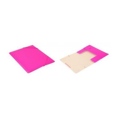 Папка на резинке А4 Double Neon DNE510PINK 0.5мм розовая, корешок 30мм (1131582) Бюрократ {Россия}