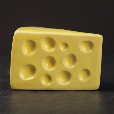 Кормушка для грызунов "Сыр", жёлтая, керамика, 10*7 см