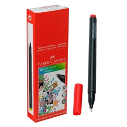 Ручка капиллярная Faber-Castell GRIP Finepen, линер 0.4 мм, красная