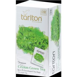 TARLTON. Premium Ceylon Green Tea в конвертах карт.пачка, 25 пак.