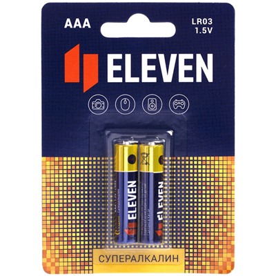 Батарейка LR3 "Eleven SUPER", алкалиновая, на блистере BL2
