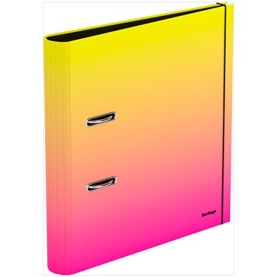 Папка-регистратор Berlingo "Radiance", ламинированная, 50мм, градиент, желтый/розовый (АМI50403)