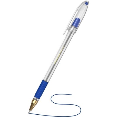 Ручка шар. ErichKrause "L-30 Gold Stick&Grip Classic, Super Glide Technology" (61041) синяя, 0.7мм,