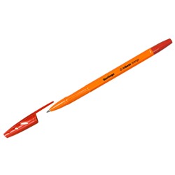 Ручка шар. Berlingo "Tribase Orange" (CBp_70913) красная, 0.7мм., оранжевый корпус