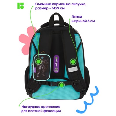 Рюкзак Berlingo Expert Plus "Robotics gaming" (RU09037) 38*29*15см, 2 отделения, 2 кармана, анатомическая спинка