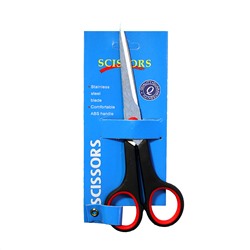 Ножницы  Scissors 195мм (H-195/RKJ-782) с рез. вставками, черно-красные