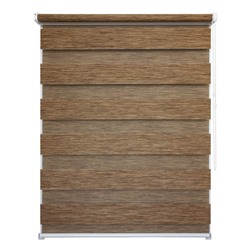 Рулонная штора день-ночь «Канзас», 85х160 см, цвет коричневый