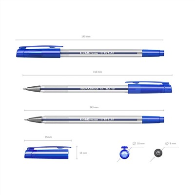 Ручка шар. ErichKrause "Ultra L-10" (13873) синяя, 0.7мм, на масляной основе