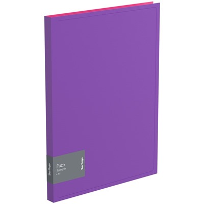 Папка с пруж. скоросшивателем BERLINGO "Fuze" фиолетовая (AHp_00307) 600мкм, 17мм