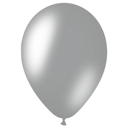 Шарик воздушный MESHU 12", 30см, металлик, серебро (MS_55827)