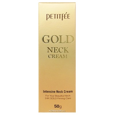 Антивозрастной крем для шеи Gold Intensive Neck Cream Petitfee, Корея, 50 г