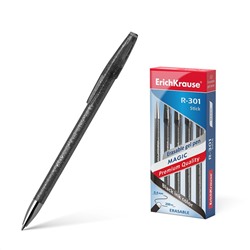 Ручка гелевая ErichKrause "R-301 Magic" стираемая, 0.5мм черная (46435) тонированный корпус с блестками