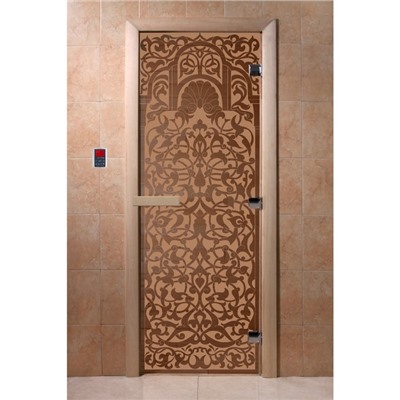 Дверь «Флоренция», размер коробки 200 × 80 см, правая, цвет матовая бронза