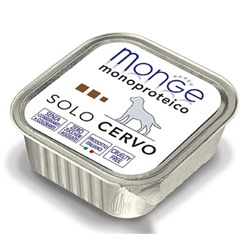 Влажный корм Monge Dog Monoproteico Solo для собак, паштет из оленины, ламистер, 150 г