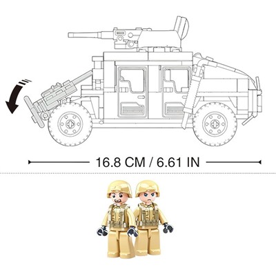 Конструктор Модельки «Боевой джип», 265 деталей