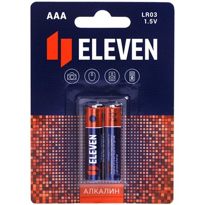 Батарейка LR3 "Eleven", алкалиновая, на блистере BL2
