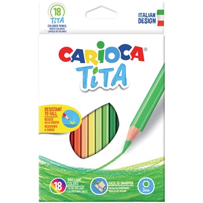 Карандаши Carioca пластиковые "Tita" 18цв. (42827)