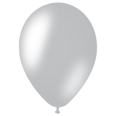 Шарик воздушный MESHU 12", 30см, металлик, белый (MS_55817)