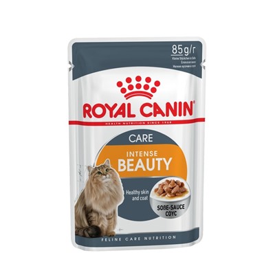 ШБ Влажный корм RC Intense Beauty для кошек, для кожи и шерсти, в соусе, 24х85 г