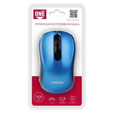 Мышь беспроводная SmartBuy 378AG-B "ONE", синяя