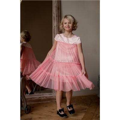 Платье нарядное для девочки арт. ИР-1703, цвет розовый персик