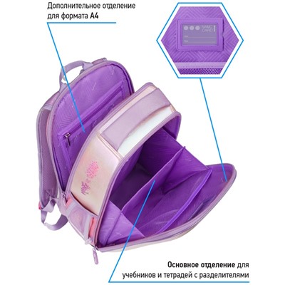 Рюкзак Berlingo Expert Mini "Make a wish" с мешком для обуви (RU07117) 36*27*14см, 2 отделение, 2 кармана, анатомическая спинка
