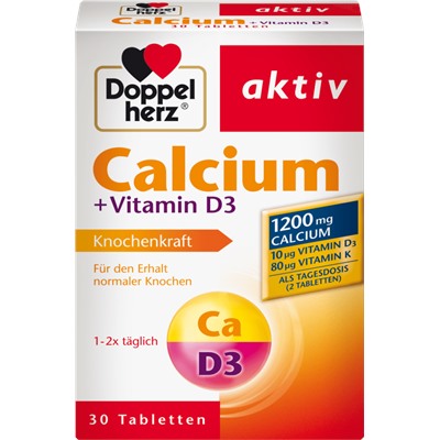 Doppelherz Кальций + Витамин D3 Таблетки, 30 шт