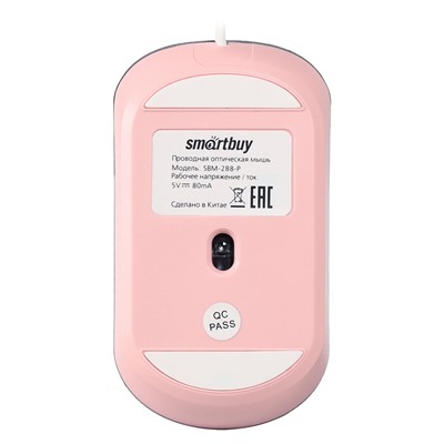 Мышь Smartbuy 288 (SBM-288-P) бесшумная, с подсветкой розовая