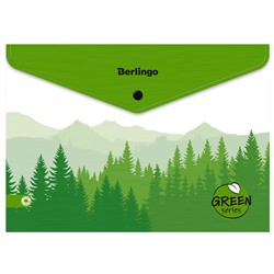 Папка с кнопкой А4 Berlingo "Green Series" с рисунком (EFb_A4209) 180 мкм