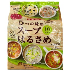 Суп Харусаме 5 вкусов Daisho (10 порций, зеленая пачка), Япония, 159,4 г