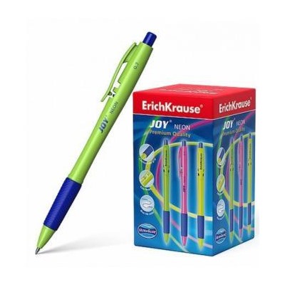 Ручка автоматическая шариковая Ultra Glide Technology JOY Neon 0.7мм синяя 43347 Erich Krause {Индия}