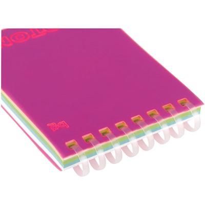 Блокнот А7 80л. на силиконовой спирали "Neotone. Розовый" (BG", NA7sc80_61075) пластиковая обложка, тиснение, 4-х цветный блок 80г/м