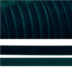 Лента бархатная 6 мм TBY LB0639 цвет т-зеленый 1 метр