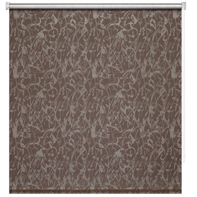 Рулонная штора блэкаут «Муар», 40х175 см, цвет коричневый