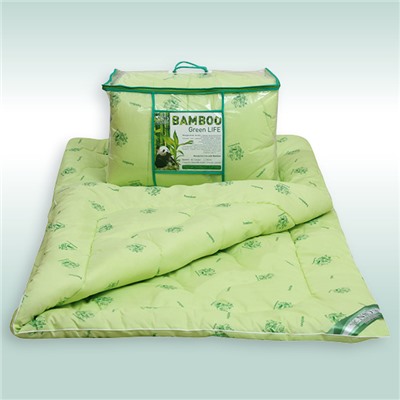 Одеяло "Бамбук" тик 400г/м2 чемодан с наполнителем "бамбуковое волокно"