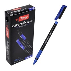 Ручка шар. FLAIR "CARBONIX GRIP" синяя (F-1377) 0.7мм, карбоновый корпус