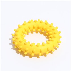 Игрушка "Кольцо с шипами №2", 6,8 см, жёлтая